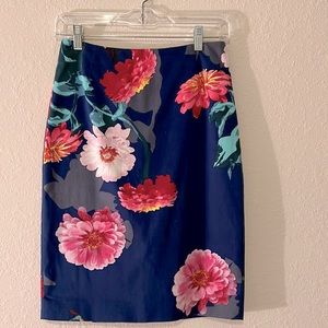 Banana republic floral print pencil skirt